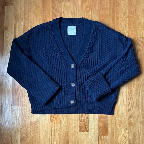 Abercrombie & Fitch Sweaters - Abercrombie & Fitch Navy Blue Women's Cardigan